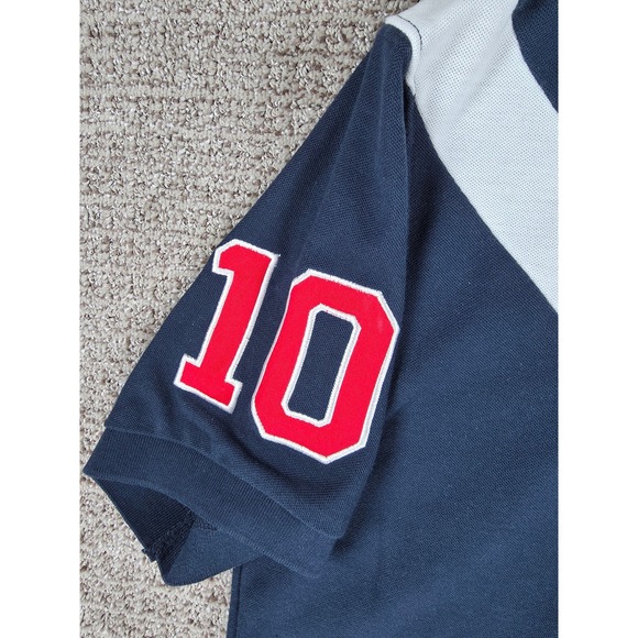 Rugby Nations Scotland Mens Navy Blue Polo Shirt Lion Crest Rugby Jersey Size L - Picture 4 of 9